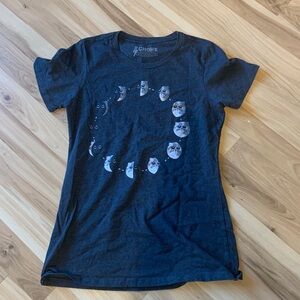 Cat moon phase short sleeve t